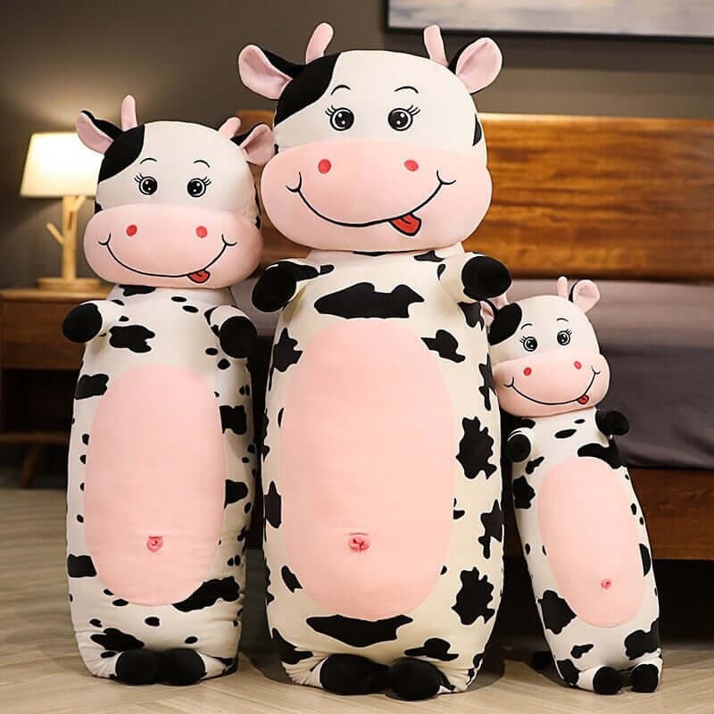 Plush Bed Pillow Cow Design